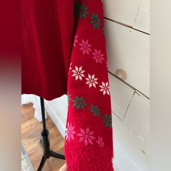 Blizzard Bay Festive Red and Green Women's Christmas Cat Sweater, Large, EUC - Picture 4 of 10